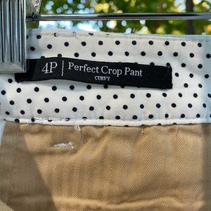 Talbots Petite 4P Winter White 'Perfect Crop' Pants - Curvy Fit